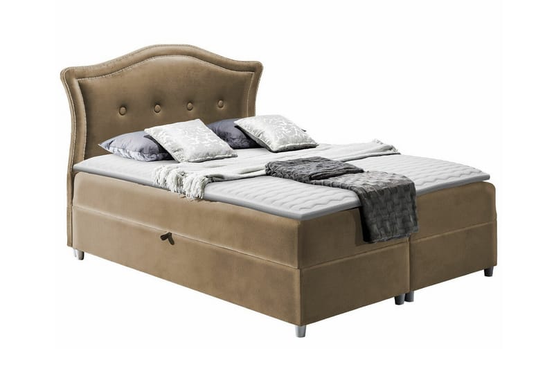 Jenkkisänky Boisdale 180x200 cm - Ruskea/Beige - Huonekalut - Sänky - Jenkkisängyt