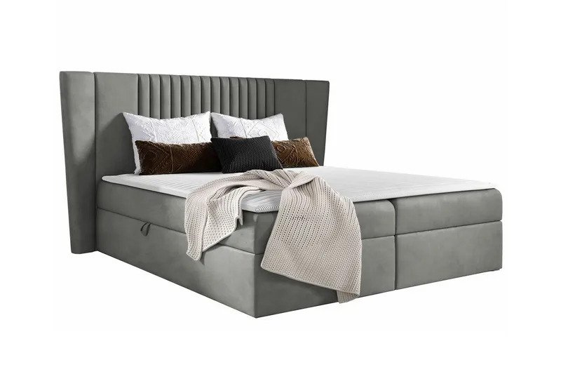 Jenkkisänky Boisdale 200x200 cm, Tummanharmaa