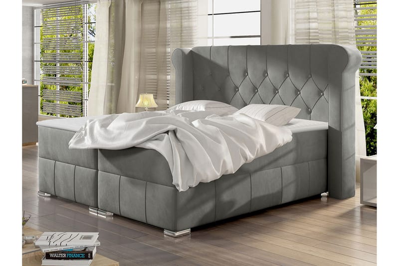 Jenkkisänky Bommarsbo 120x200 cm - Harmaa - Huonekalut - Sänky - Jenkkisängyt