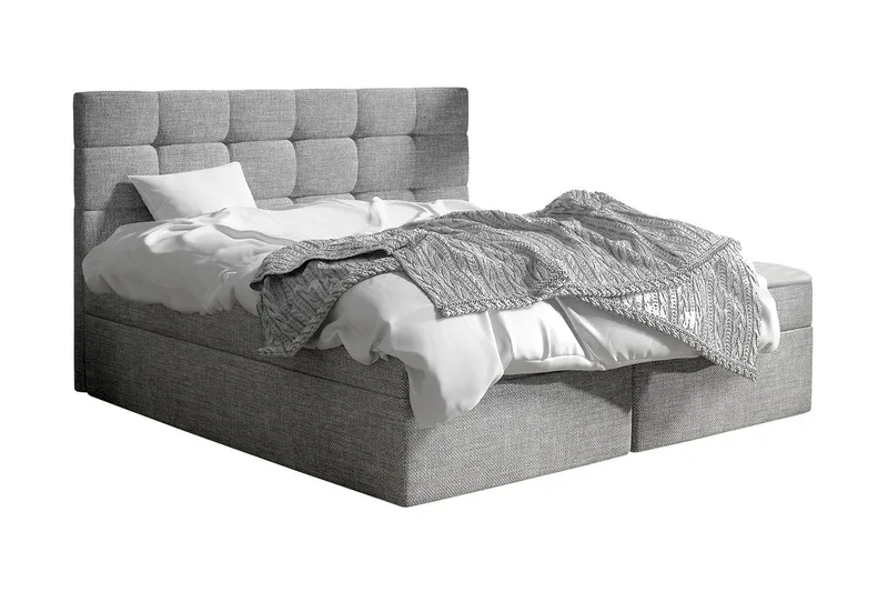 Jenkkisänky Bruvold 140x200 cm - Harmaa - Huonekalut - Sänky - Jenkkisängyt