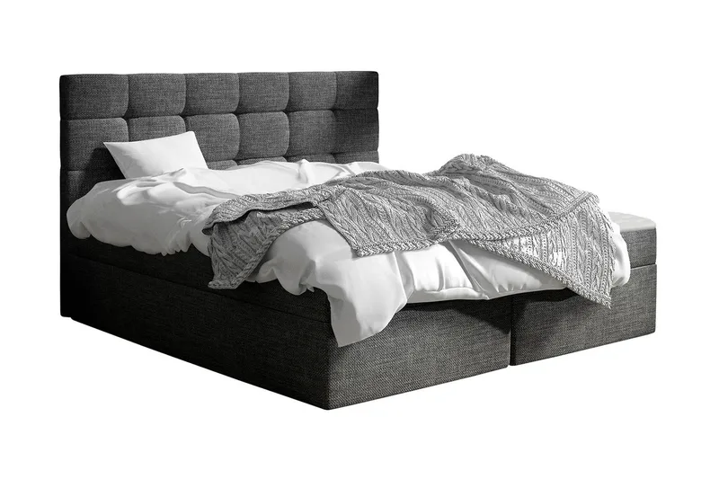 Jenkkisänky Bruvold 140x200 cm, Tummanharmaa