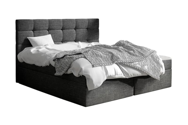Jenkkisänky Bruvold 140x200 cm - Tummanharmaa - Huonekalut - Sänky - Jenkkisängyt