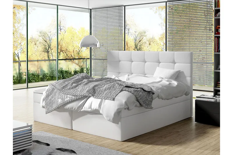 Jenkkisänky Bruvold 140x200 cm - Valkoinen - Huonekalut - Sänky - Jenkkisängyt