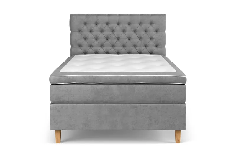 Jenkkisänky Celine 120x200 cm Sametti - Harmaa - Huonekalut - Sänky - Jenkkisängyt