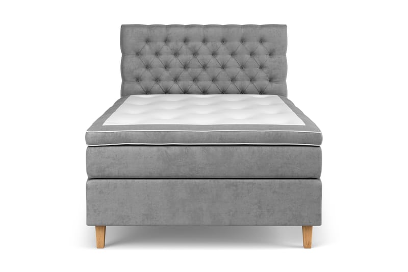 Jenkkisänky Celine 120x200 cm Sametti - Harmaa - Huonekalut - Sänky - Jenkkisängyt