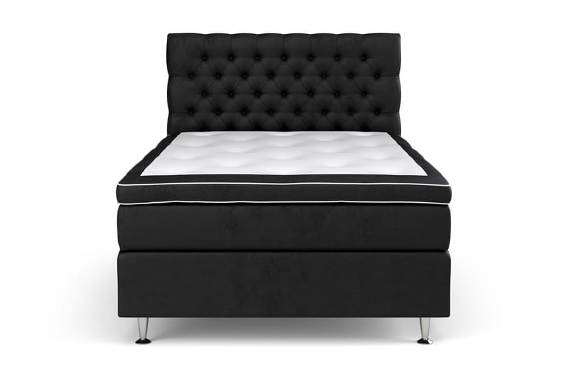 Jenkkisänky Celine 120x200 cm Sametti, Musta