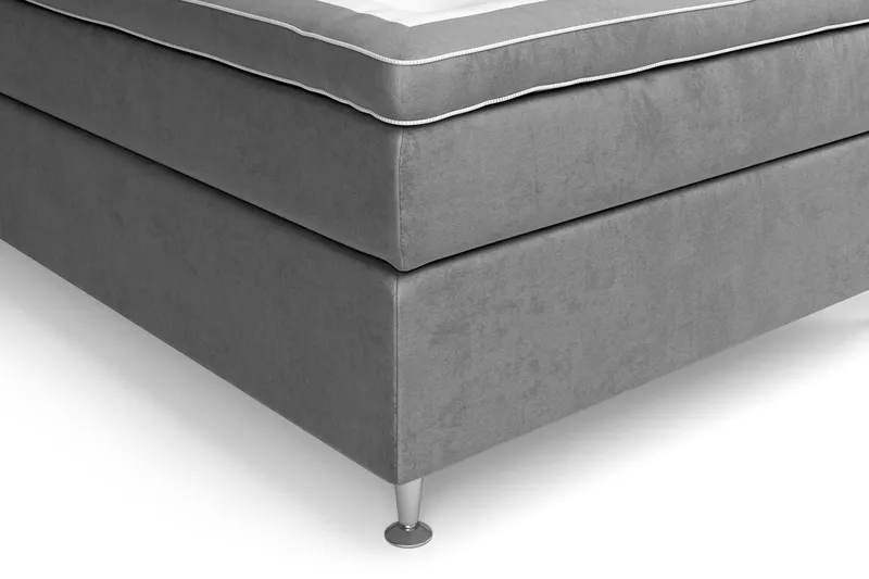 Jenkkisänky Celine 140x200 cm Sametti - Harmaa - Huonekalut - Sänky - Jenkkisängyt
