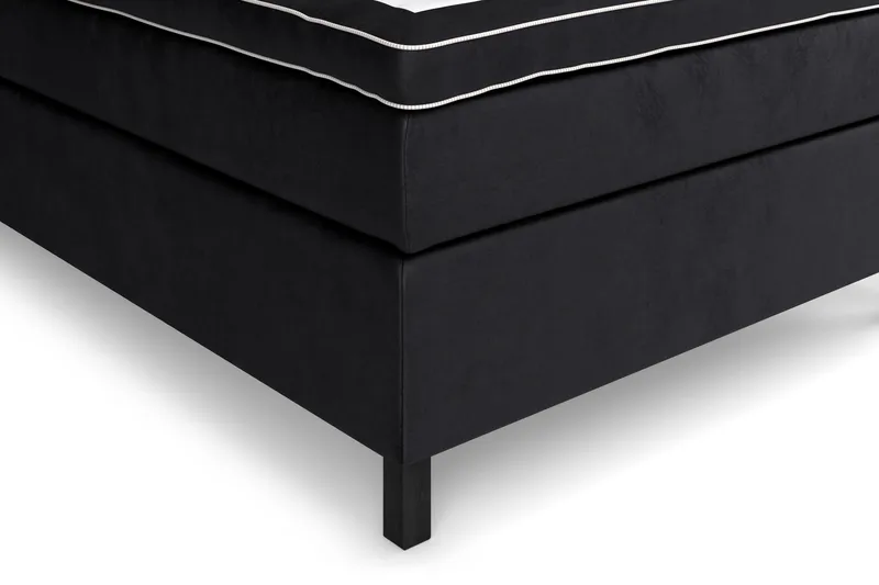 Jenkkisänky Celine 140x200 cm Sametti - Musta - Huonekalut - Sänky - Jenkkisängyt