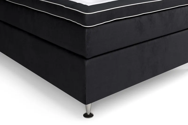 Jenkkisänky Celine 140x200 cm Sametti - Musta - Huonekalut - Sänky - Jenkkisängyt