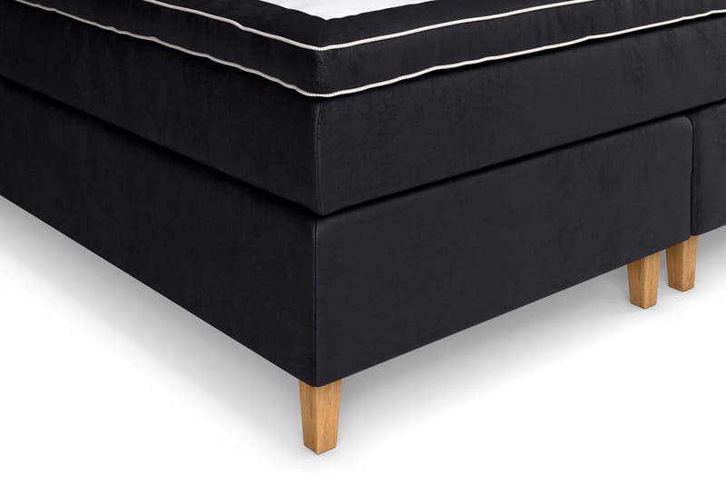 Jenkkisänky Celine 210x210 cm Sametti - Musta - Huonekalut - Sänky - Jenkkisängyt