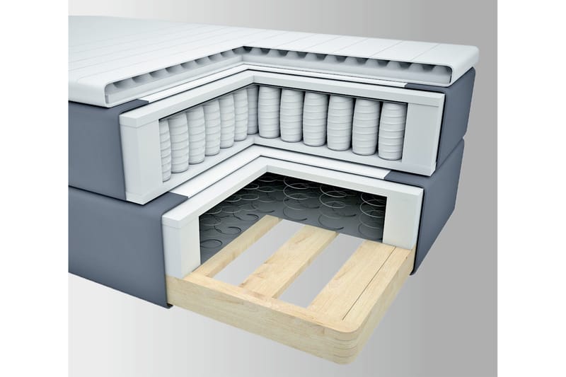 Jenkkisänky Choice No 2 140x200 - Vaaleanharmaa - Huonekalut - Sänky - Jenkkisängyt