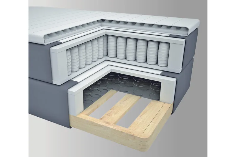 Jenkkisänky Choice No 2 180x200 - Vaaleanharmaa - Huonekalut - Sänky - Jenkkisängyt