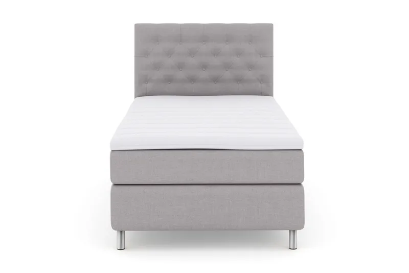 Jenkkisänky Choice No 3 120x200 Kova - Vaaleanharmaa/Metalli - Huonekalut - Sänky - Yhden hengen sängyt