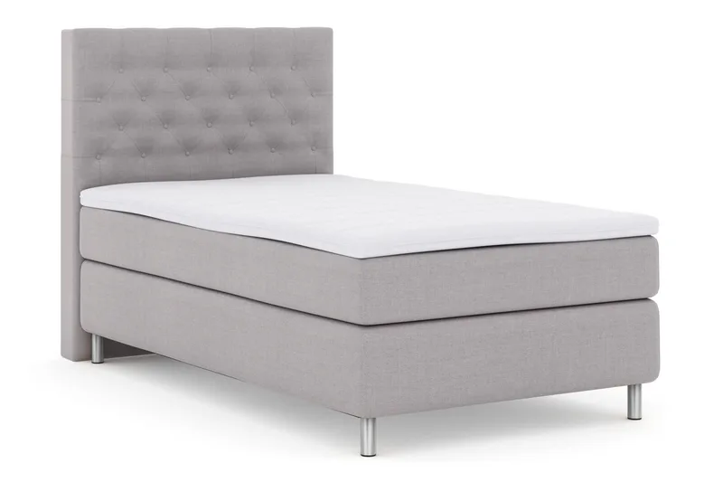 Jenkkisänky Choice No 3 120x200 Kova - Vaaleanharmaa/Metalli - Huonekalut - Sänky - Yhden hengen sängyt