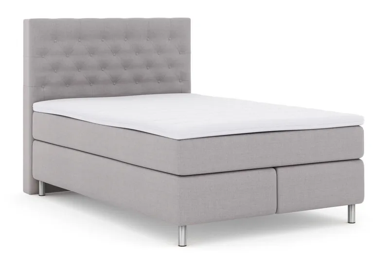 Jenkkisänky Choice No 3 140x200 Kova/Medium - Vaaleanharmaa/Metalli - Huonekalut - Sänky - Parisänky