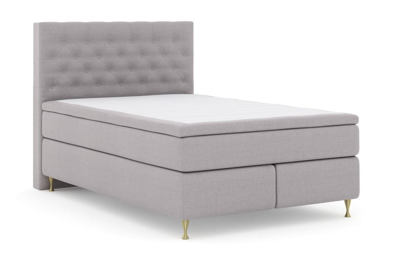 Jenkkisänky Choice No 4 140x200 Kova - Vaaleanharmaa/Kulta - Huonekalut - Sänky - Jenkkisängyt