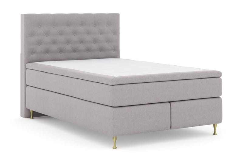 Jenkkisänky Choice No 4 140x200 Kova - Vaaleanharmaa/Kulta - Huonekalut - Sänky - Parisänky