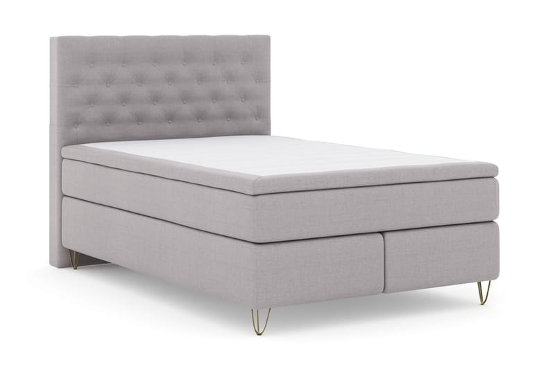 Jenkkisänky Choice No 4 140x200 Kova - Vaaleanharmaa/Metalli V-malli - Huonekalut - Sänky - Jenkkisängyt