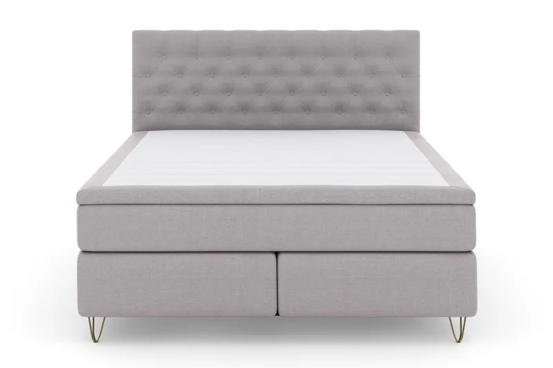 Jenkkisänky Choice No 4 210x210 Medium - Vaaleanharmaa/Metalli V-malli - Huonekalut - Sänky - Parisänky