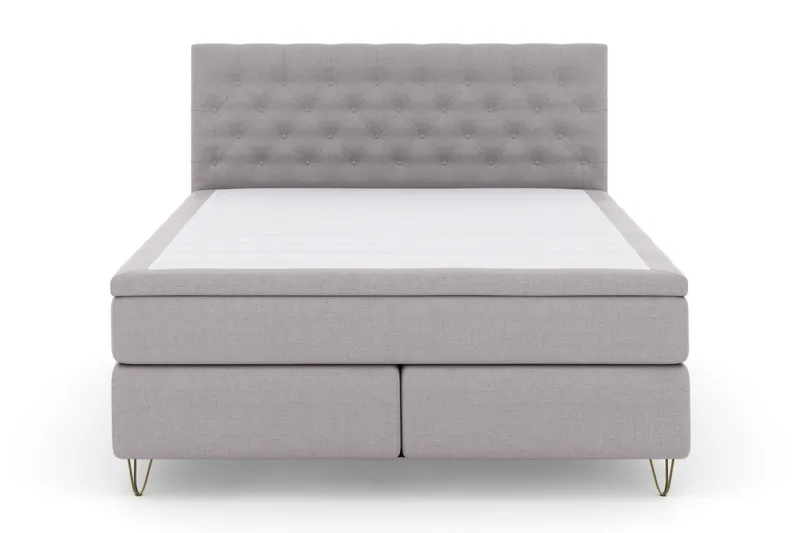 Jenkkisänky Choice No 5 160x200 Kova Watergel - Vaaleanharmaa/Metalli V-malli - Huonekalut - Sänky - Parisänky