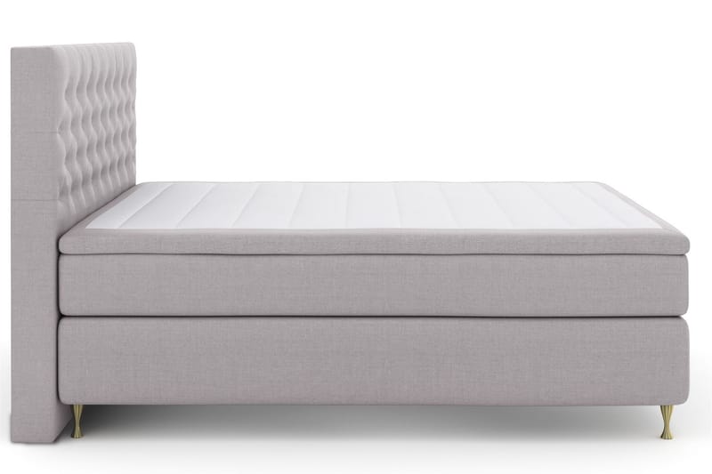Jenkkisänky Choice No 5 160x200 Kova/Medium Lateksi - Vaaleanharmaa/Kulta - Huonekalut - Sänky - Jenkkisängyt