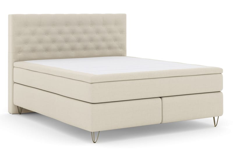 Jenkkisänky Choice No 5 180x200 Kova Lateksi - Beige/Metalli V-malli - Huonekalut - Sänky - Jenkkisängyt