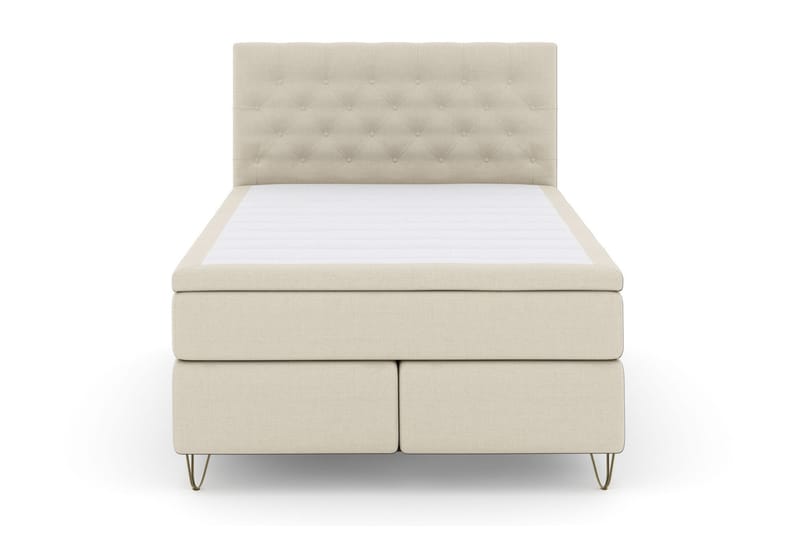 Jenkkisänky Choice No 6 140x200 Kova/Medium Lateksi/Memory - Beige/Metalli V-malli - Huonekalut - Sänky - Jenkkisängyt