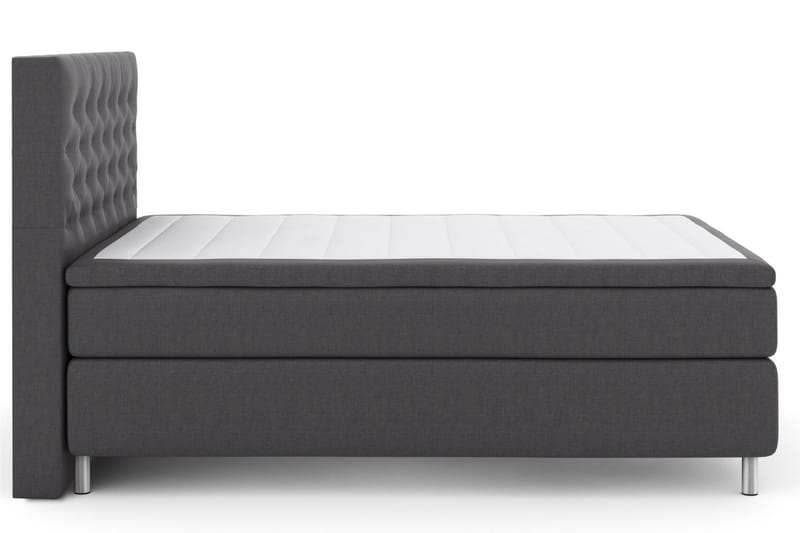 Jenkkisänky Choice No 6 140x200 Kova/Medium Lateksi/Memory, Tummanharmaa/Metalli