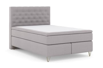 Jenkkisänky Choice No 6 140x200 Kova/Medium Watergel - Vaaleanharmaa/Metalli V-malli - Huonekalut - Sänky - Parisänky