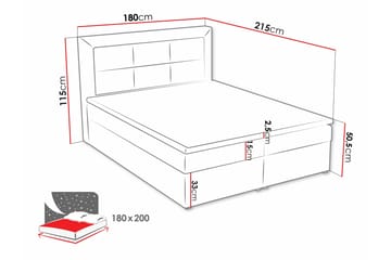 Jenkkisänky Clasic Box 180x215 cm - Huonekalut - Sänky - Jenkkisängyt