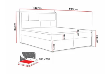 Jenkkisänky Deco 180x215 cm - Huonekalut - Sänky - Jenkkisängyt