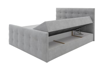 Jenkkisänky Dihel 140x200 cm sängynpäädyllä - Beige - Huonekalut - Sänky - Jenkkisängyt