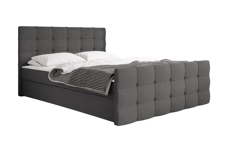 Jenkkisänky Dihel 160x210 cm - Tummanharmaa - Huonekalut - Sänky - Jenkkisängyt
