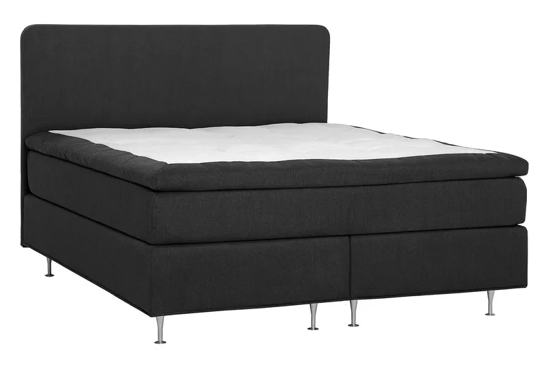 Jenkkisänky Dolly 180x200 Tummanharmaa Mustat jalat - Memoryvaahto - Huonekalut - Sänky - Parisänky