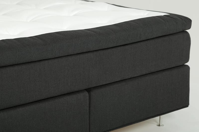 Jenkkisänky Dolly 180x200 Tummanharmaa Mustat jalat - Memoryvaahto - Huonekalut - Sänky - Parisänky