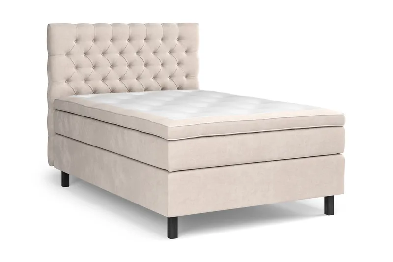 Jenkkisänky Estelle 120x200 cm Sametti - Beige - Huonekalut - Sänky - Jenkkisängyt