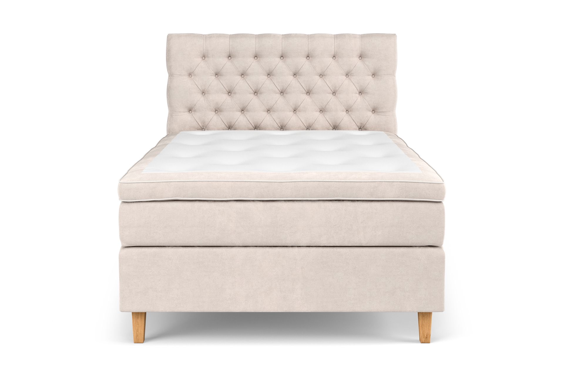 Jenkkisänky Estelle 120x200 cm Sametti - Beige - Huonekalut - Sänky - Sänkypaketti