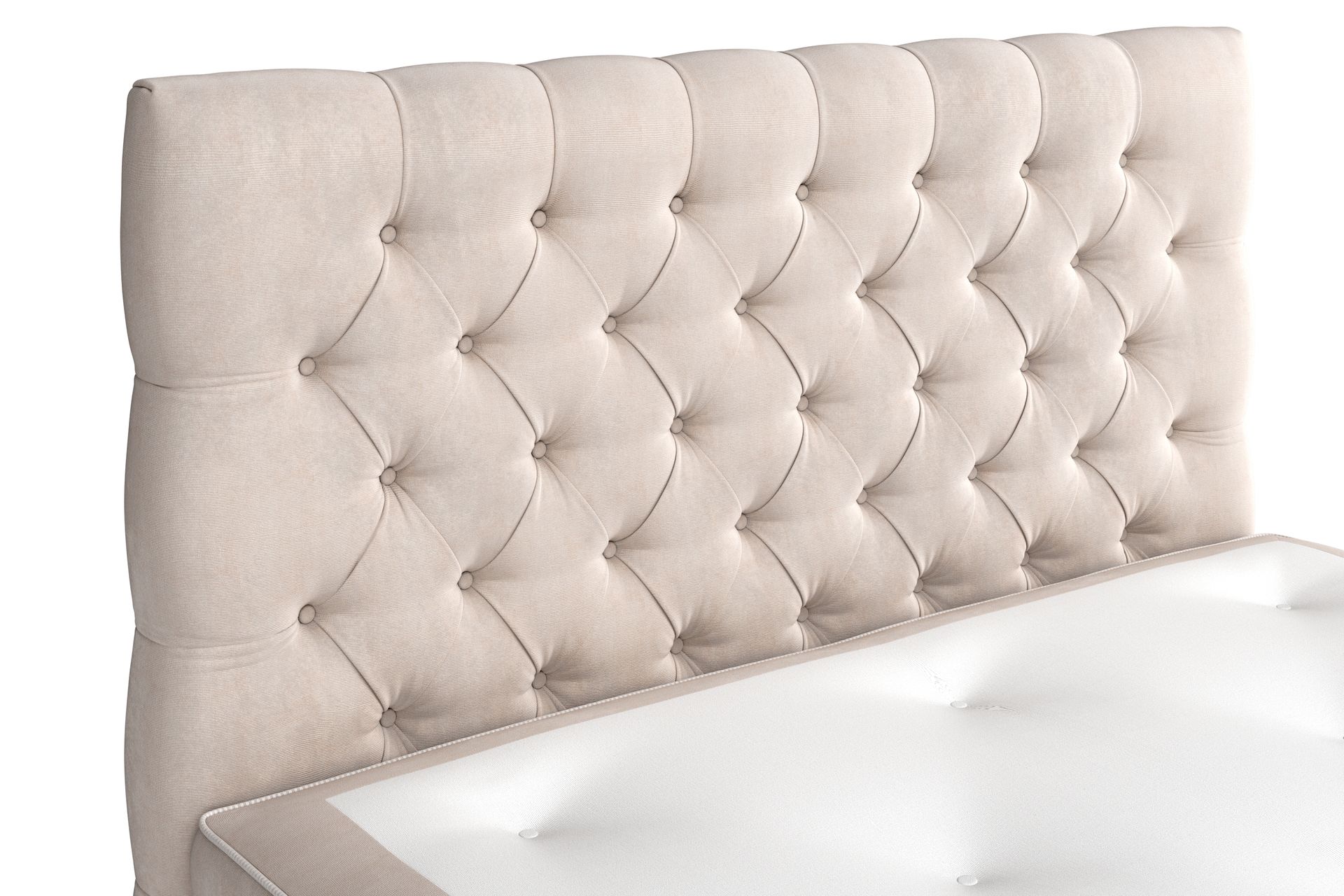 Jenkkisänky Estelle 120x200 cm Sametti - Beige - Huonekalut - Sänky - Sänkypaketti