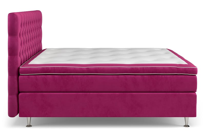 Jenkkisänky Estelle 180x210 cm Sametti - Roosa - Huonekalut - Sänky - Jenkkisängyt