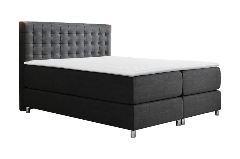 Jenkkisänky Forus 180x200 cm - Tummanharmaa - Huonekalut - Sänky - Jenkkisängyt