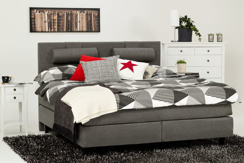 Jenkkisänky Glendale 180x200 - Vaaleanharmaa - Huonekalut - Sänky - Parisänky