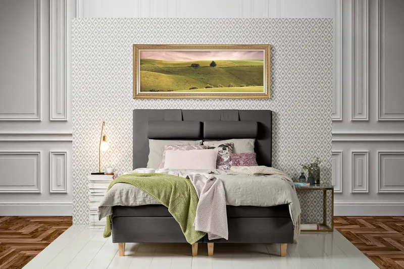 Jenkkisänky Glendale 180x200, Vaaleanharmaa