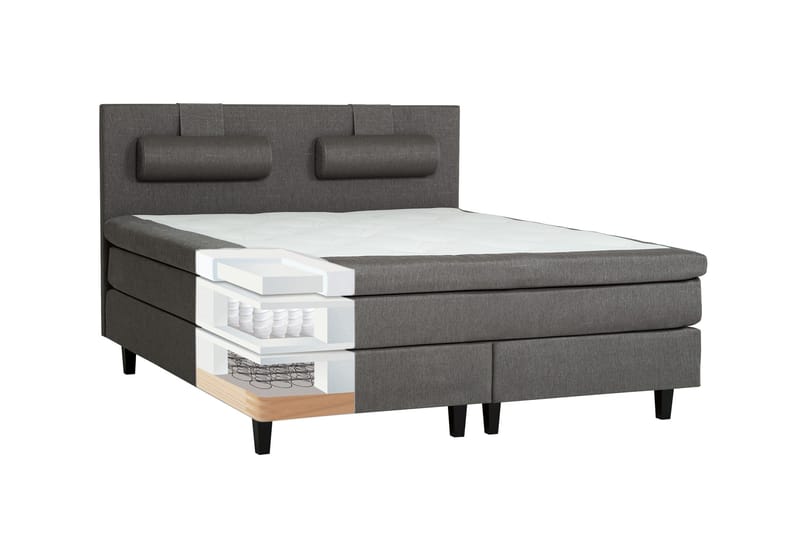 Jenkkisänky Glendale 180x200 - Vaaleanharmaa - Huonekalut - Sänky - Parisänky