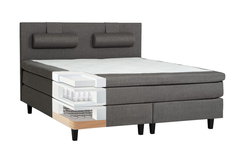 Jenkkisänky Glendale 180x200 - Vaaleanharmaa - Huonekalut - Sänky - Parisänky