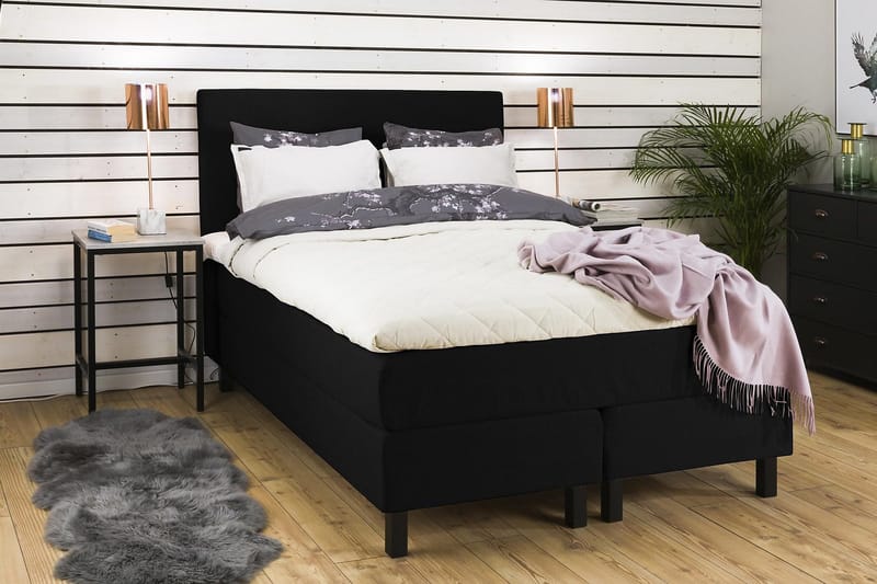 Jenkkisänky Juliett 120x200 - Musta - Huonekalut - Sänky - Yhden hengen sängyt