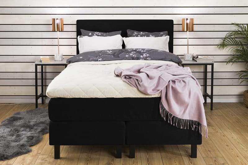 Jenkkisänky Juliett 120x200 - Musta - Huonekalut - Sänky - Yhden hengen sängyt