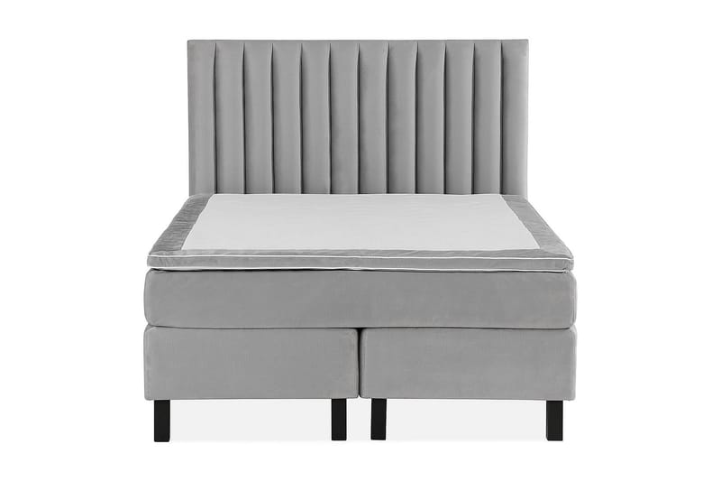 Jenkkisänky Juliett 140x200cm, Vaaleanharmaa/Sametti