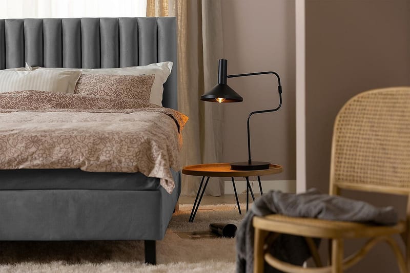 Jenkkisänky Juliett 160x200cm - Tummanharmaa/Sametti - Huonekalut - Sänky - Jenkkisängyt