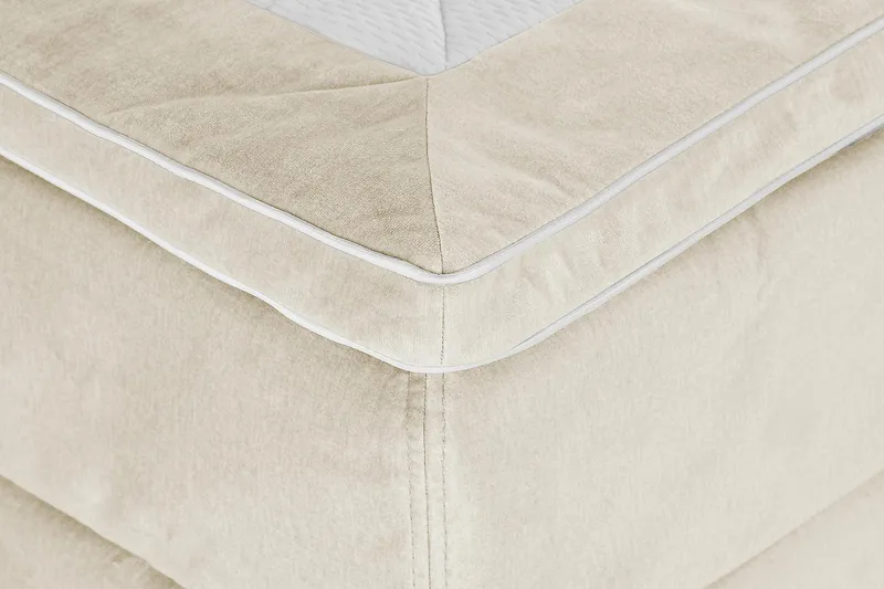 Jenkkisänky Juliett 180x200cm - Beige/Sametti - Huonekalut - Sänky - Jenkkisängyt