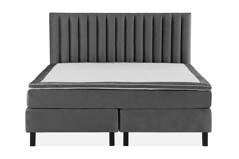 Jenkkisänky Juliett 180x200cm - Tummanharmaa/Sametti - Huonekalut - Sänky - Jenkkisängyt